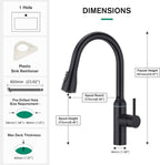 High Arc Kitchen Sink Mixer Tap with Pull