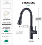 High Arc Kitchen Sink Mixer Tap with Pull