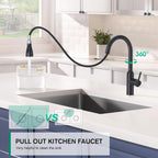 High Arc Kitchen Sink Mixer Tap with Pull