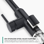 High Arc Kitchen Sink Mixer Tap with Pull