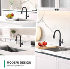 High Arc Kitchen Sink Mixer Tap with Pull