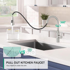 High Arc Kitchen Sink Mixer Tap with Pull