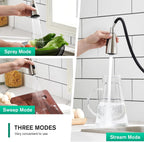 High Arc Kitchen Sink Mixer Tap with Pull