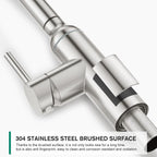 High Arc Kitchen Sink Mixer Tap with Pull