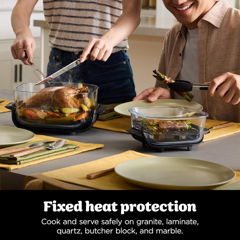 3.8L 4-In-1 Glass Air Fryer Stone