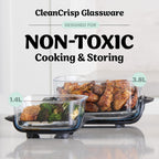 3.8L 4-In-1 Glass Air Fryer Stone