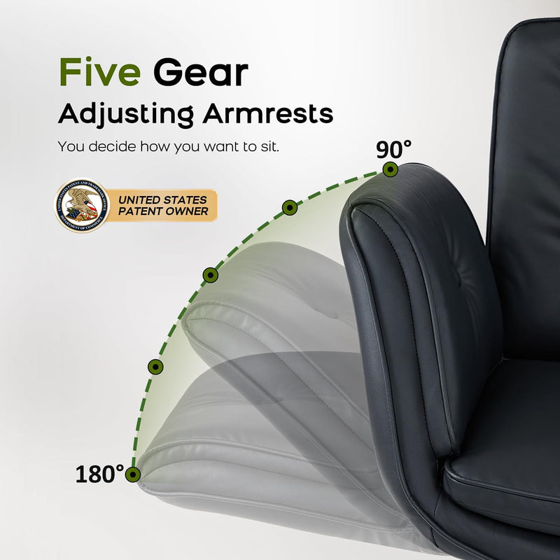 Criss Cross Chair with Arms and Wheels PU