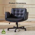 Criss Cross Chair with Arms and Wheels PU