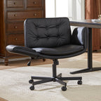 Criss Cross Chair with Arms and Wheels PU