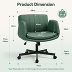 Criss Cross Legged Office Chair Vanity Swivel Desk