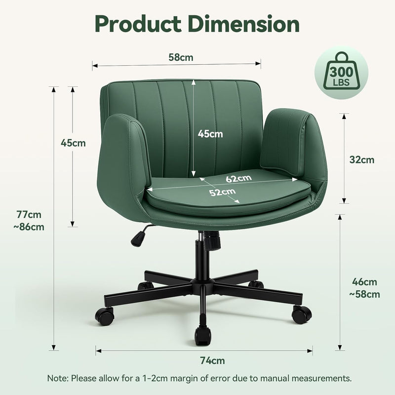 Criss Cross Legged Office Chair Vanity Swivel Desk