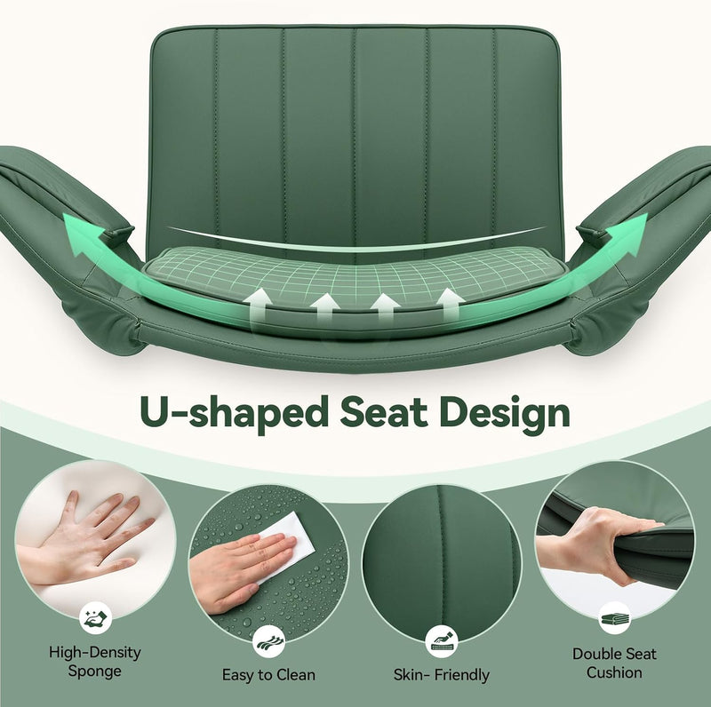 Criss Cross Legged Office Chair Vanity Swivel Desk