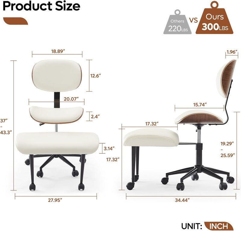 Cross Legged Office Chair Criss with Adjustable Arms