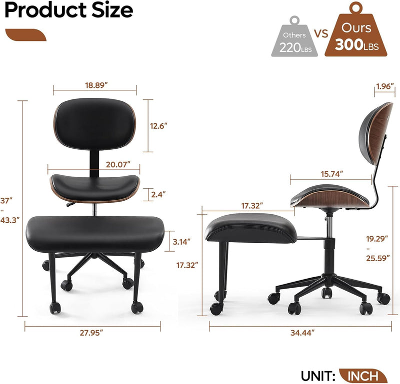 Cross Legged Office Chair Criss with Adjustable Arms