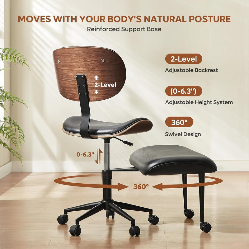 Cross Legged Office Chair Criss with Adjustable Arms