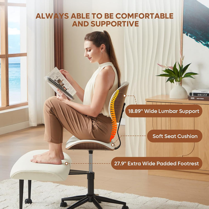 Cross Legged Office Chair Criss with Adjustable Arms