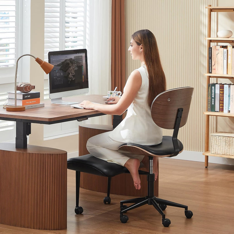 Cross Legged Office Chair Criss with Adjustable Arms