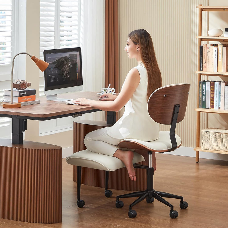 Cross Legged Office Chair Criss with Adjustable Arms