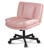 Cross Legged Office Chair Wide Seat Armless Desk
