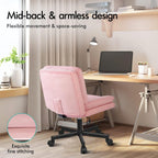 Cross Legged Office Chair Wide Seat Armless Desk