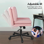 Cross Legged Office Chair Wide Seat Armless Desk