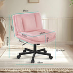 Cross Legged Office Chair Wide Seat Armless Desk