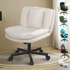 Cross Legged Office Chair Wide Seat Armless Desk