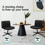 Cross Legged Office Chair Wide Seat Armless Desk
