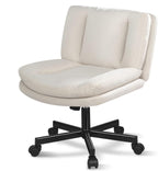 Cross Legged Office Chair Wide Seat Armless Desk