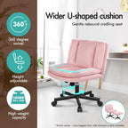 Cross Legged Office Chair Wide Seat Armless Desk