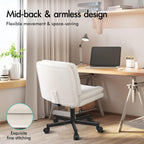 Cross Legged Office Chair Wide Seat Armless Desk