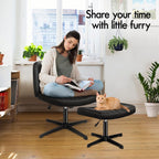 Cross Legged Office Chair Wide Seat Armless Desk