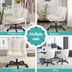 Cross Legged Office Chair Wide Seat Armless Desk