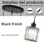 Crystal 3-Light Pendant Ceiling Light Kitchen Island Lights