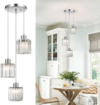 Crystal 3-Light Pendant Ceiling Light Kitchen Island Lights