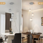 Crystal 3-Light Pendant Ceiling Light Kitchen Island Lights