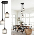 Crystal 3-Light Pendant Ceiling Light Kitchen Island Lights