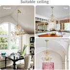 Crystal 5-Light Candle Chandelier Pendant Flushmount Ceiling