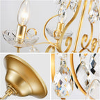 Crystal 5-Light Candle Chandelier Pendant Flushmount Ceiling