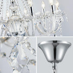 Crystal 5-Light Candle Chandelier Pendant Flushmount Ceiling