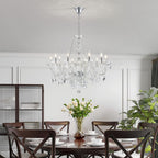 Crystal 5-Light Candle Chandelier Pendant Flushmount Ceiling