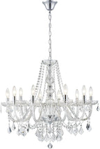Crystal 5-Light Candle Chandelier Pendant Flushmount Ceiling