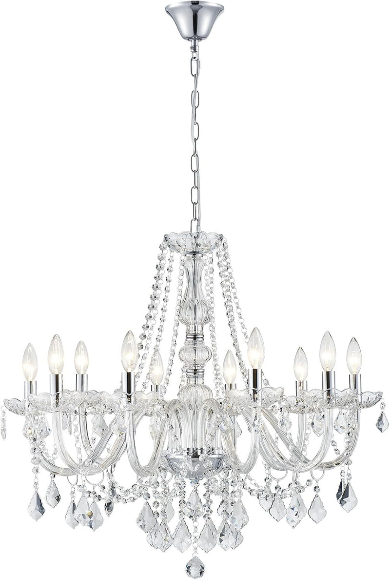 Crystal 5-Light Candle Chandelier Pendant Flushmount Ceiling