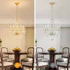 Crystal 5-Light Candle Chandelier Pendant Flushmount Ceiling