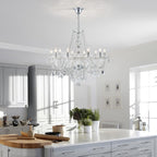 Crystal 5-Light Candle Chandelier Pendant Flushmount Ceiling