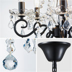 Crystal 5-Light Candle Chandelier Pendant Flushmount Ceiling