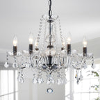 Crystal 5-Light Candle Chandelier Pendant Flushmount Ceiling