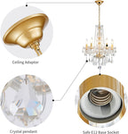 Crystal 5-Light Candle Chandelier Pendant Flushmount Ceiling
