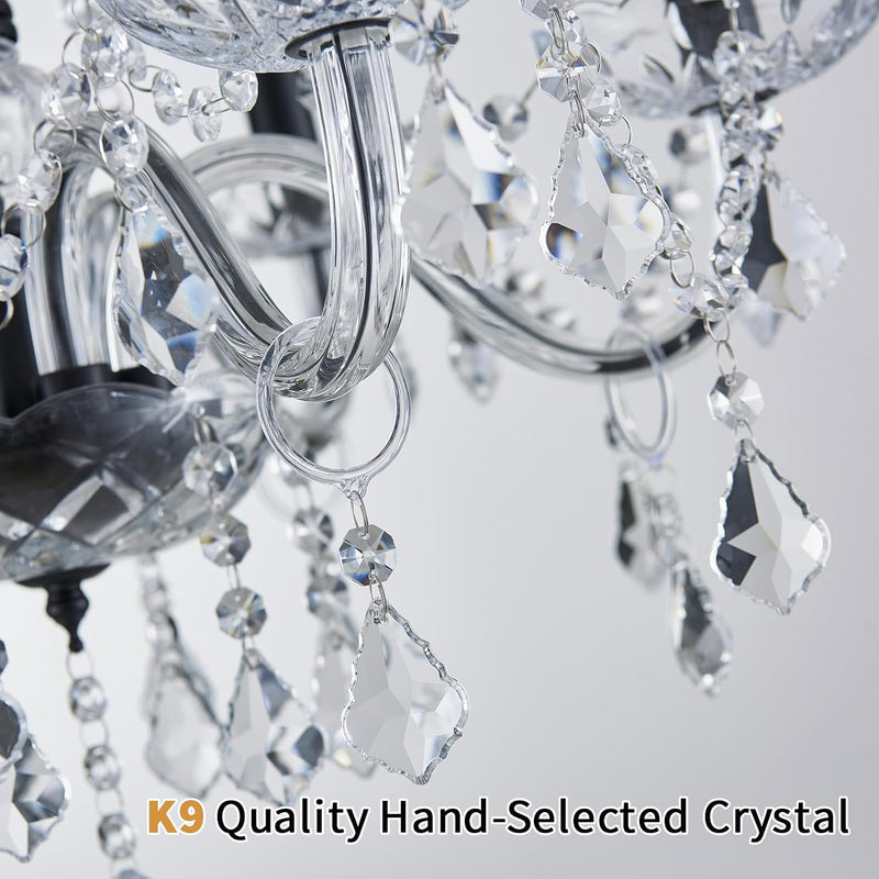 Crystal 5-Light Candle Chandelier Pendant Flushmount Ceiling