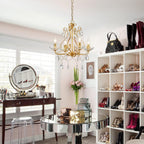 Crystal 5-Light Candle Chandelier Pendant Flushmount Ceiling